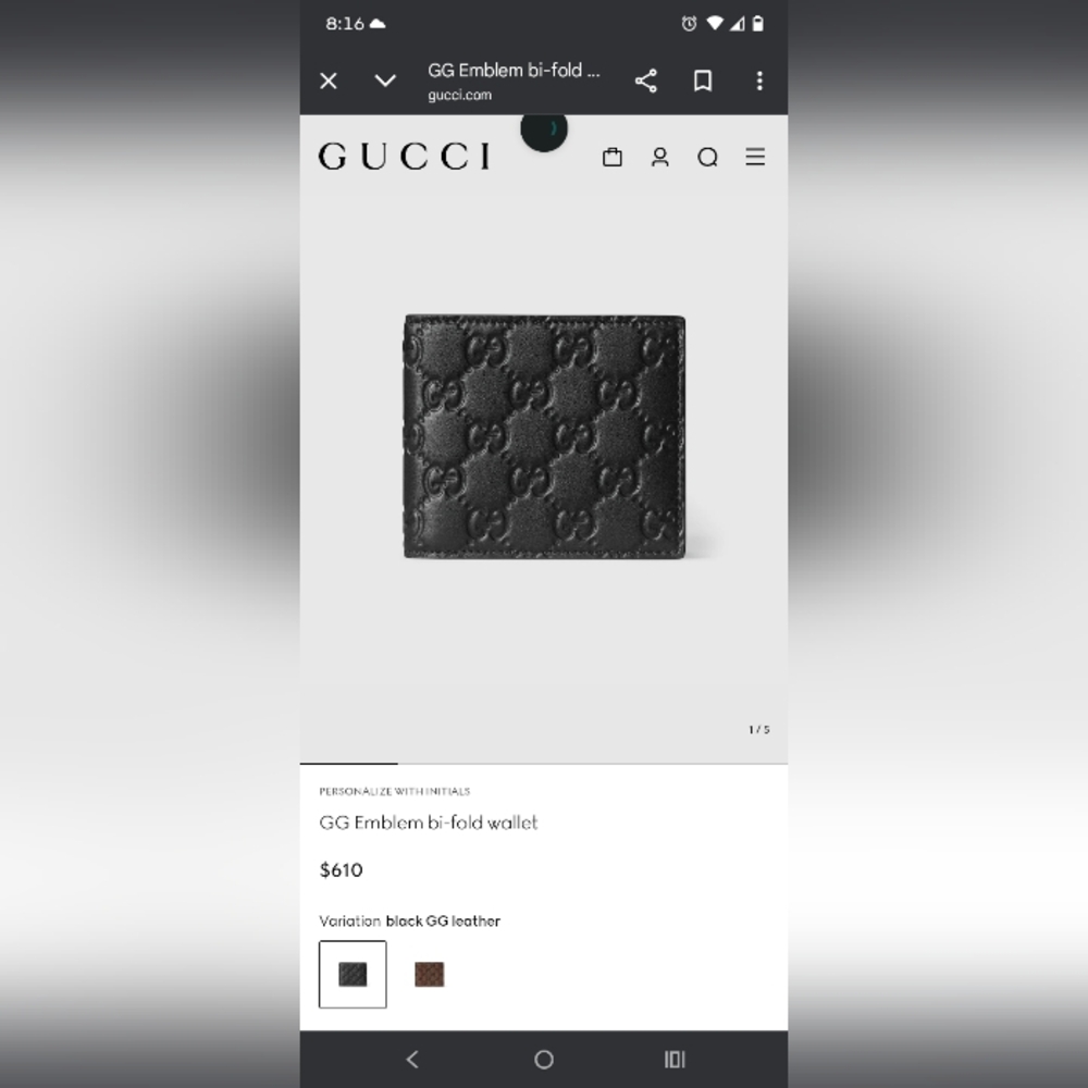 Gucci Black Leather Wallet - Picture 9 of 11